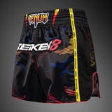 Venum-06214-112 x TEKKEN 8 Yoshimitsu MUAY THAI BOXING Shorts XS-XXL Black Orange