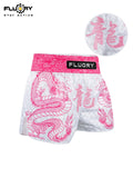 FLUORY MTSF153 MUAY THAI BOXING SHORTS XS-XXXL UNISEX JUNIOR & ADULT PINK