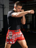 FLUORY MTS-C1206  LION DANCE MUAY THAI BOXING SHORTS XS-XXXL UNISEX JUNIOR & ADULT