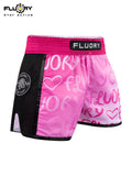 FLUORY MTSF152 MUAY THAI BOXING SHORTS XS-XXXL UNISEX JUNIOR & ADULT PINK