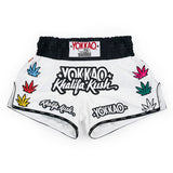 YOKKAO KHALIFA KUSH MUAY THAI MMA BOXING Shorts S-XXL White