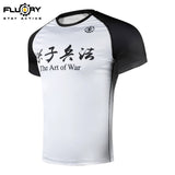 FLUORY TF05 Kampftraining T-Shirt S-XL Dunkelblau 