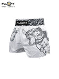 FLUORY MTSF115 MUAY THAI BOXSHORTS XS-XXXL Rot Gelb UNISEX JUNIOR &amp; ERWACHSENE