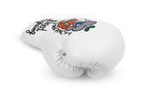 No Boxing No Life X Humor Punch Boxing Gloves Lace Up Microfiber 10-16 oz White