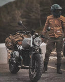RIDEIRON 30L Large Capacity Motorcycle Travel Dry Bag Tail Bag 500D PVC Brown