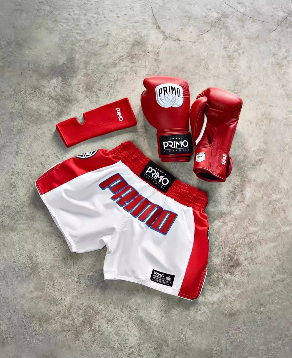 Primo Muay Thai Boxing Shorts Trinity Series S-XXL Red – AAGsport
