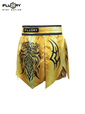 FLUORY MTS-C1218 MUAY THAI BOXING SHORTS XS-XXXL UNISEX JUNIOR & ADULT GOLD
