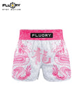 FLUORY MTSF153 MUAY THAI BOXING SHORTS XS-XXXL UNISEX JUNIOR & ADULT PINK