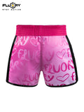FLUORY MTSF152 MUAY THAI BOXING SHORTS XS-XXXL UNISEX JUNIOR & ADULT PINK