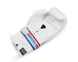 No Boxing No Life X Humor Punch Boxing Gloves Lace Up Microfiber 10-16 oz White