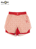 FLUORY MMA-C197 MUAY THAI BOXING MMA SHORTS UNISEX JUNIOR & ADULT XS-XXXL RED