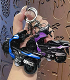 Miniature Sport Scooter Motorcycle Pull-Back Toys Keychain Gifts 4 Colours