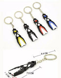 Mini Scuba Flipper Fin Keyrings Gifts 4 Colours