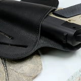 Airsoft Tactical Military OWB 1911 Pistol Holster Pouch Holder Cowhide Leather 2 Colours