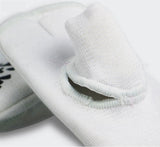 Karate Elastic Fingerless Hand Guards Kyokushin Kanji Sparring Gloves Size S-XL White