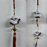 Cultural Art Chinese Traditional Miniature Lion Dance Handicraft Car Hanging Ornament Decorative 9 Colours