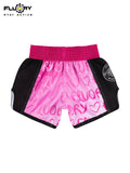 FLUORY MTSF152 MUAY THAI BOXING SHORTS XS-XXXL UNISEX JUNIOR & ADULT PINK