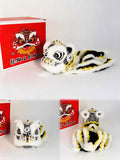 Cultural Art Chinese Traditional Miniature Lion Dance Handicraft Car Decorative 8 x 7 x 9 cm 2 Colours