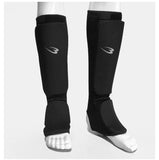 BODYMAKER KARATE ELASTIC SHIN GUARD PROTECTOR Cotton Size M-L Black