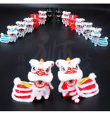 Cultural Art Chinese Traditional Miniature Lion Dance Handicraft Car Decorative 9.5 x 5 x 9.5 cm 8 Colours Left/Right