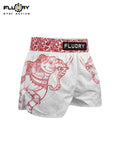 FLUORY MTSF115 MUAY THAI BOXSHORTS XS-XXXL Rot Gelb UNISEX JUNIOR &amp; ERWACHSENE