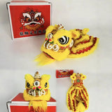 Cultural Art Chinese Traditional Miniature Lion Dance Handicraft Car Decorative 8 x 7 x 9 cm 2 Colours