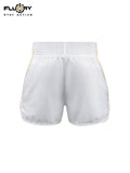 FLUORY MTS-C1234 MUAY THAI BOXING SHORTS XS-XXXL UNISEX JUNIOR & ADULT WHITE