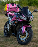 RIDEIRON 30L Large Capacity Motorcycle Travel Dry Bag Tail Bag 500D PVC Pink