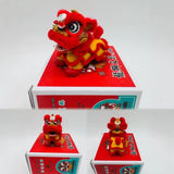 Cultural Art Chinese Traditional Miniature Lion Dance Handicraft Car Decorative 8 x 7 x 4.5 cm 9 Colours