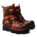 Motorcycle Biker Rock Punk Gothic Boots FWMB016 Cowhide Leather Size 37-50 3 Colours