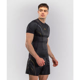 Venum-06296-126 Streamline Short Sleeve Rashguard Size M-XL Black Gold