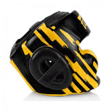 FAIRTEX HG16-M2 LACE UP SPARRING HEADGEAR HEAD GUARD PROTECTOR M Black Gold (Copy)