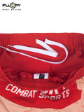 FLUORY MMA-C197 MUAY THAI BOXING MMA SHORTS UNISEX JUNIOR & ADULT XS-XXXL RED