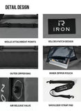 RIDEIRON 30L Large Capacity Motorcycle Travel Dry Bag Tail Bag 500D PVC Black