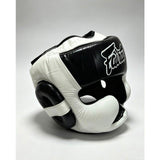 FAIRTEX HG13 Lace-Up SPARRING HEADGEAR HEAD GUARD PROTECTOR M-L White Black
