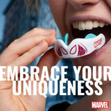 SAFEJAWZ Marvel Spider-Gwen SPORTS MUAY THAI BOXING MMA SELF-FIT MOUTHGUARD White Senior Age 12+