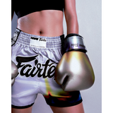 FAIRTEX MILLI LIMITED EDITION MUAY THAI BOXING Shorts Size M-XL Milli Silver