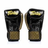 FAIRTEX X RAJADAMNERN PREMIUM MUAY THAI BOXING GLOVES BGV-Rajadamnern 10/12 oz Black Gold