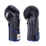Fairtex BGV6 Stilvolle, abgewinkelte Muay-Thai-Boxhandschuhe, 227–473 g, Schwarz