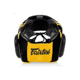 FAIRTEX HG16-M2 LACE UP SPARRING HEADGEAR HEAD GUARD PROTECTOR M Black Gold (Copy)