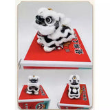 Cultural Art Chinese Traditional Miniature Lion Dance Handicraft Car Decorative 8 x 7 x 4.5 cm 9 Colours