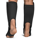 HAYABUSA T3 FULL BACK MUAY THAI BOXING MMA SHIN GUARD PROTECTOR M Black Gold
