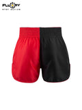 FLUORY MTSF156 MUAY THAI BOXING SHORTS XXS-XXXL UNISEX JUNIOR & ADULT BLACK RED