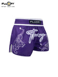 FLUORY MTS-C1197  MUAY THAI BOXING SHORTS XS-XXXL UNISEX JUNIOR & ADULT PURPLE