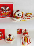Cultural Art Chinese Traditional Miniature Lion Dance Handicraft Car Decorative 8 x 7 x 9 cm 2 Colours