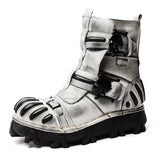 Motorcycle Biker Rock Punk Gothic Boots FWMB016 Cowhide Leather Size 37-50 3 Colours