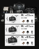 RIDEIRON 30L Large Capacity Motorcycle Travel Dry Bag Tail Bag 500D PVC Black
