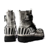 Motorcycle Biker Rock Punk Gothic Boots FWMB016 Cowhide Leather Size 37-50 3 Colours