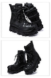 Motorcycle Biker Rock Punk Gothic Boots FWMB015 Cowhide Leather Size 37-50 3 Colours