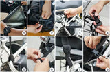 RIDEIRON 30L Large Capacity Motorcycle Travel Dry Bag Tail Bag 500D PVC Black